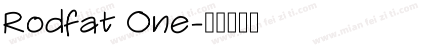 Rodfat One字体转换